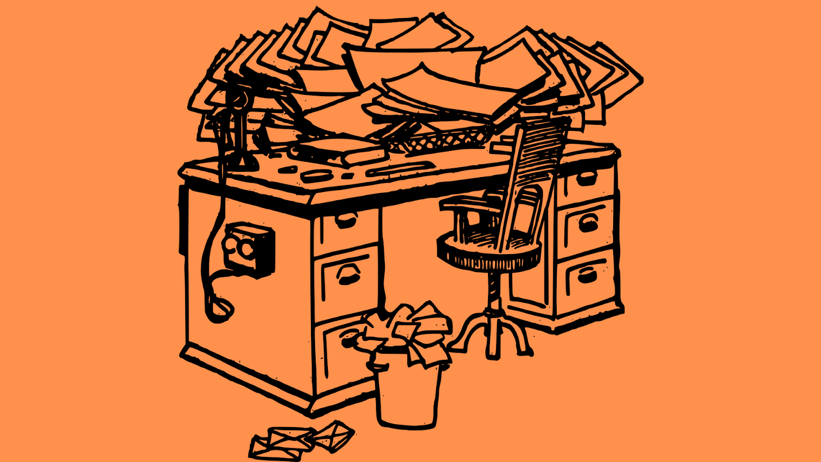 messy papers clipart